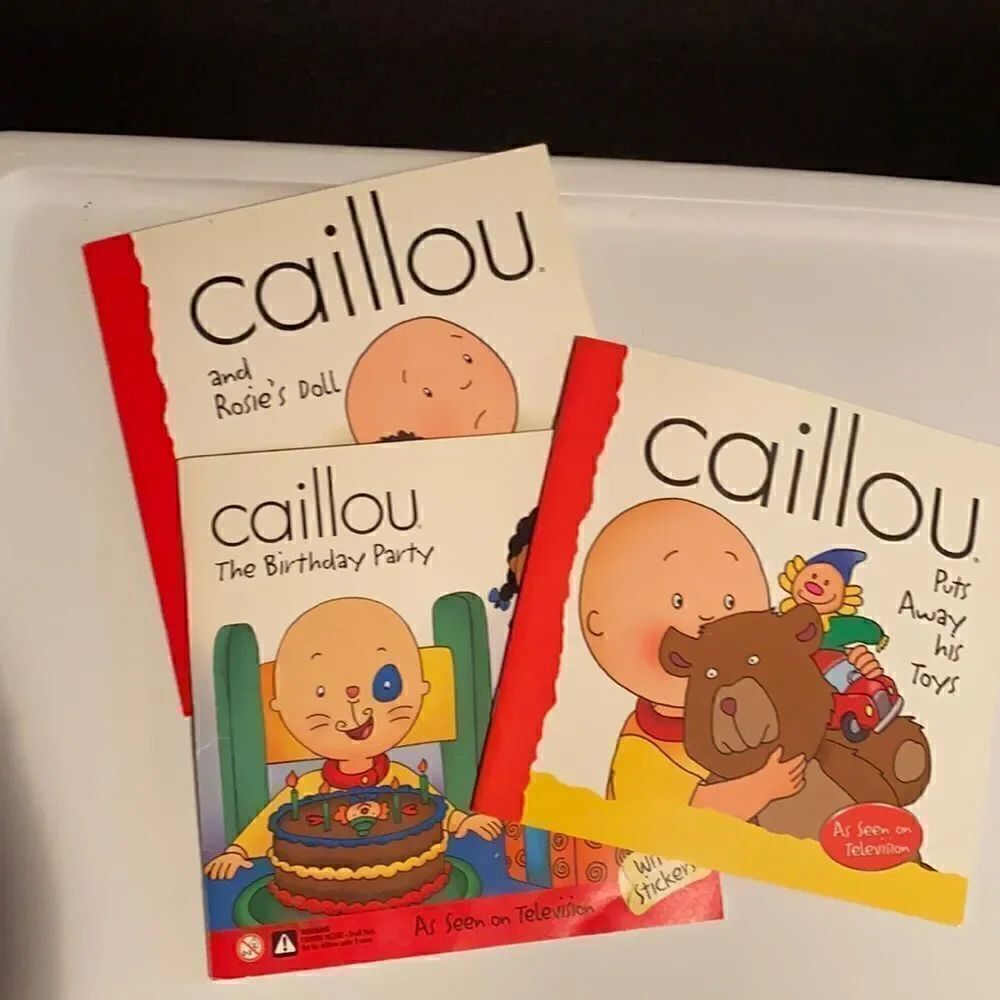 Caillou books from 2001. 3